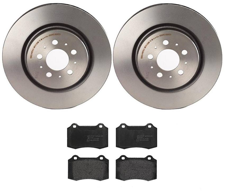 Volvo Brembo Brakes Kit Pads and Rotors Rear (330mm) (LowMet